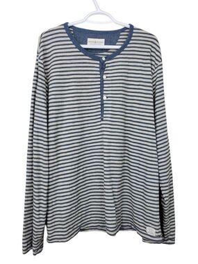 Denim & Supply Ralph Lauren Men’s Striped Long-Sleeve Henley Shirt Size XL